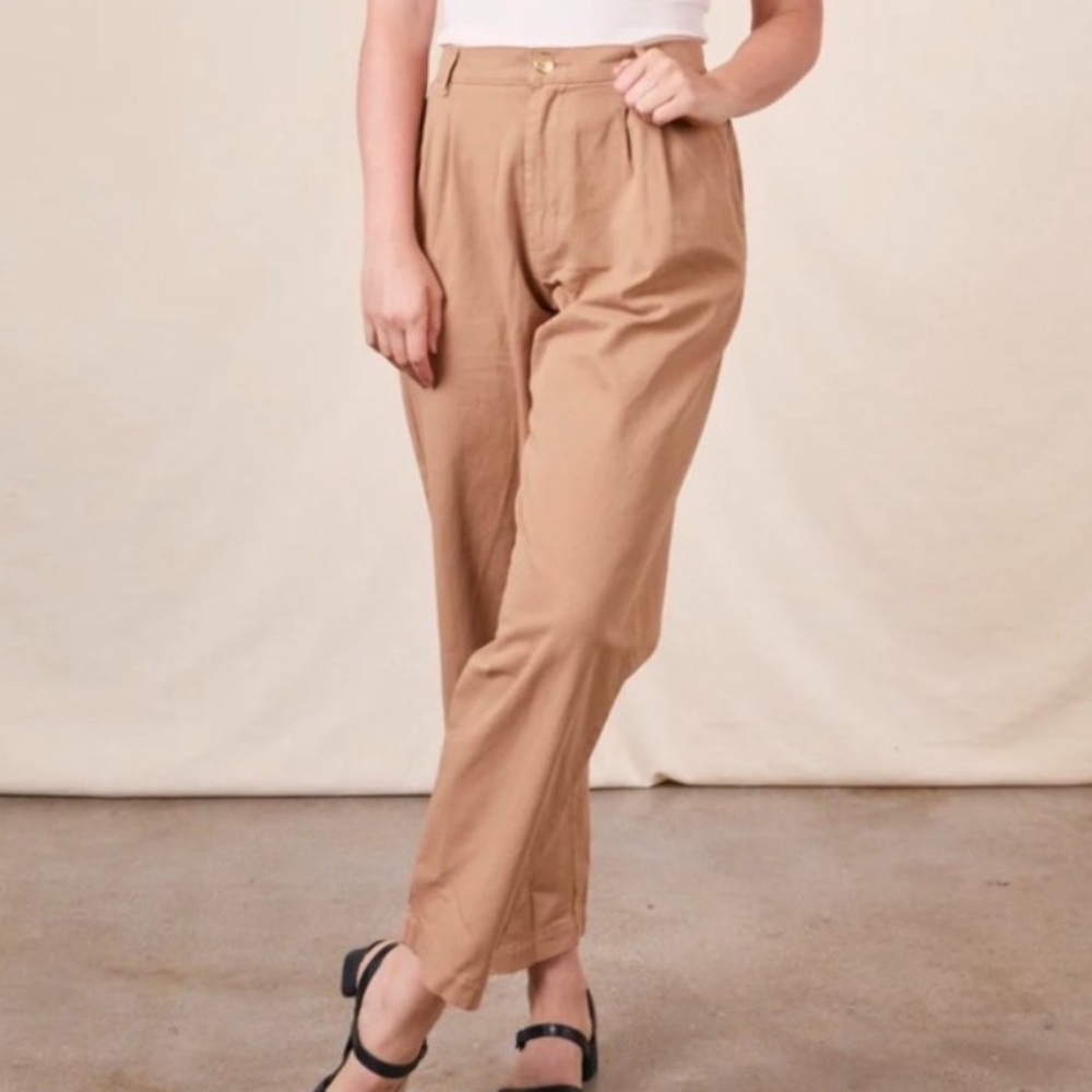 Big Big Press tan trousers - VGUC size M - high quality, retro, versatile pants